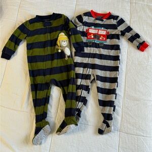 18M Boys Fleece Footed Zipper